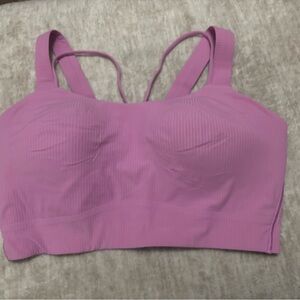 lululemon athletica Ribbed Lavender-Pink Support Bralette
